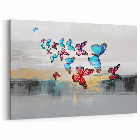 Colorful Butterfly Abstract Art on Canvas