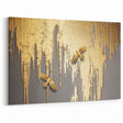 Golden Birds Abstract Art on Canvas