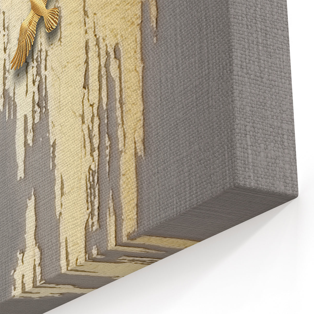 Golden Birds Abstract Art on Canvas