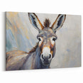 Artistic Donkey Canvas Print - Rustic Farm Animal Wall Decor