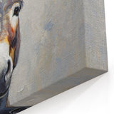 Artistic Donkey Canvas Print - Rustic Farm Animal Wall Decor
