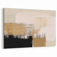 Earthy Tones Abstract Brush Strokes - Contemporary Line Art Canvas