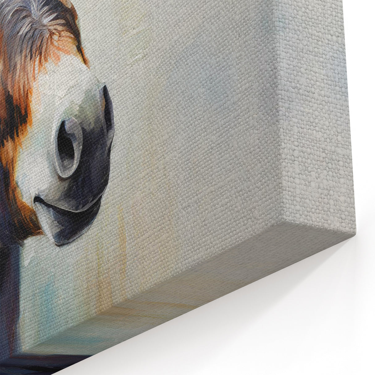 Vibrant Donkey Art Print - Rustic Farmhouse Canvas Wall Decor