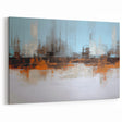 Modern Earthy and Blue Abstract Strokes and Lines Art