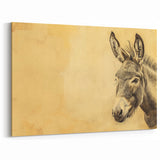 Elegant Donkey Sketch Art - Minimalist Farmhouse Wall Decor