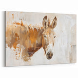 Abstract Donkey Canvas Print - Modern Farmhouse Wall Art Decor