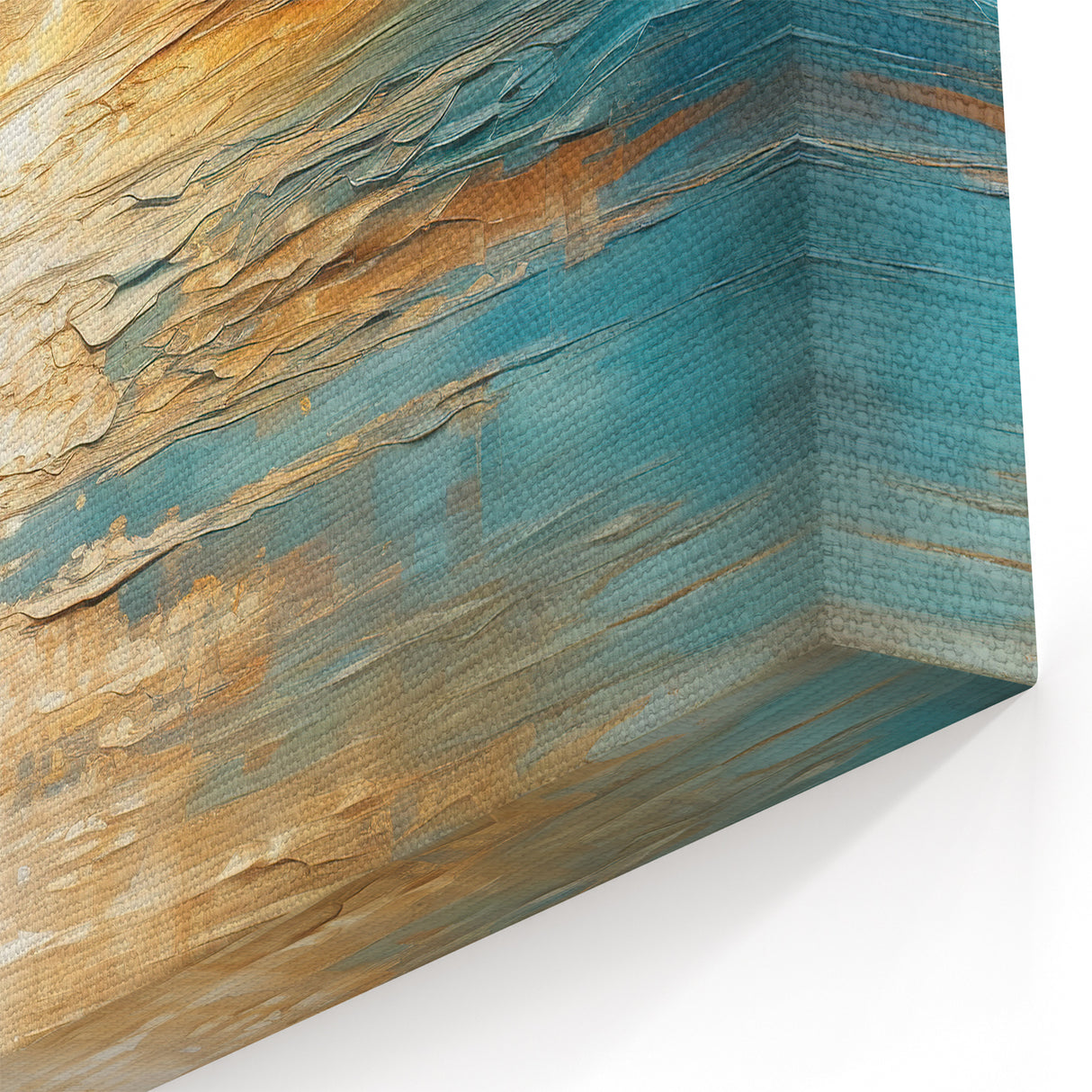 Colorful Abstract Landscape | Radiant Sunset Over Water Canvas Print