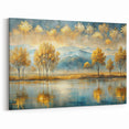 Artistic Landscape Designs | Golden Autumn Trees and Mountains Canvas