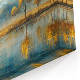 Artistic Landscape Designs | Golden Autumn Trees and Mountains Canvas