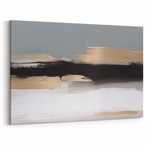 Chic Neutral Tones Abstract Strokes and Lines Art