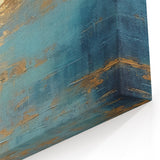 Modern Abstract Landscape | Glowing Sunset Over Water Canvas Print