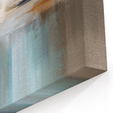 Calm Blue and Beige Abstract Strokes and Lines Art