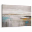 Elegant Turquoise and Orange Abstract Strokes and Lines Art