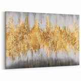 Elegant Gold Brush Strokes Art - Modern Abstract Canvas Print