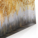 Elegant Gold Brush Strokes Art - Modern Abstract Canvas Print