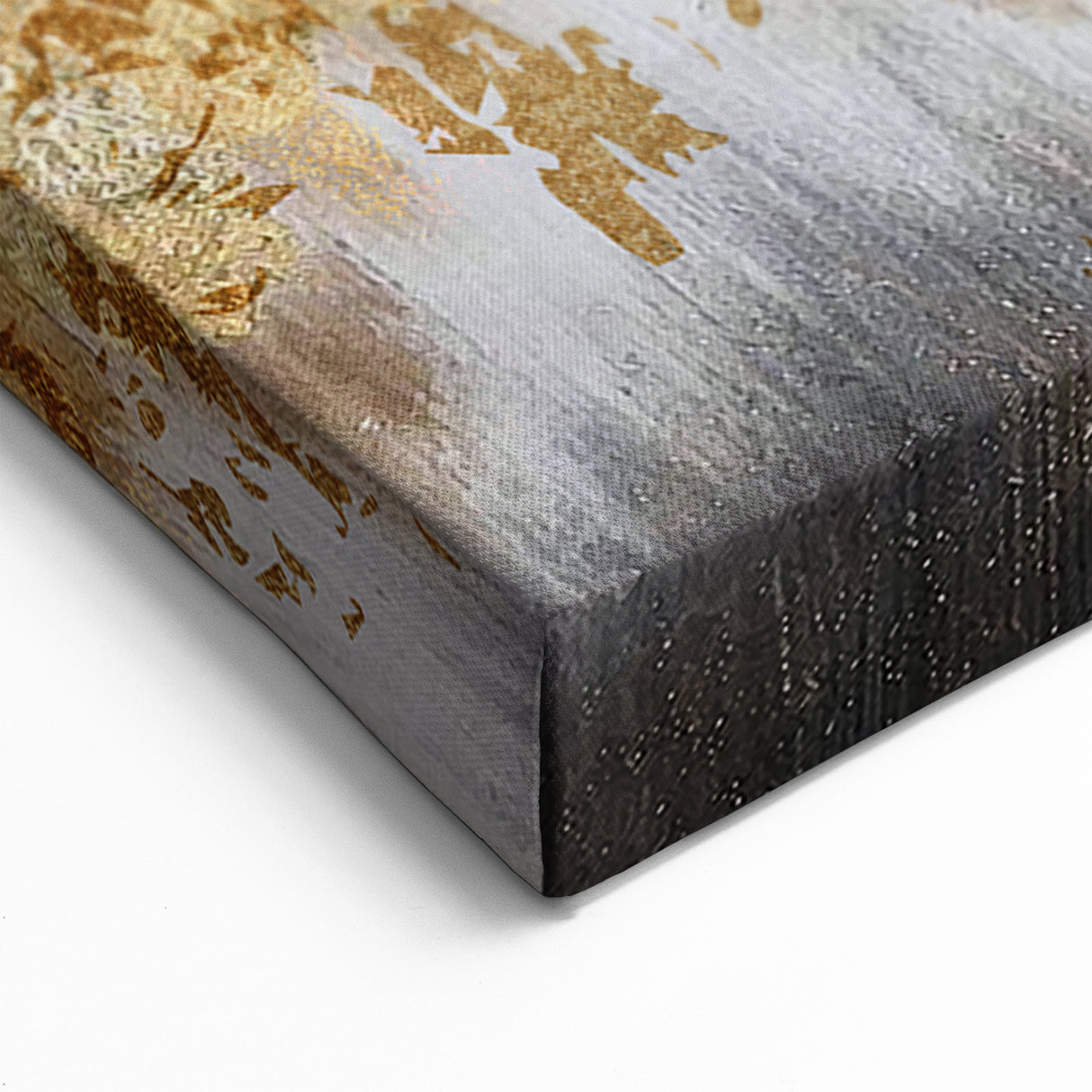 Elegant Gold Brush Strokes Art - Modern Abstract Canvas Print