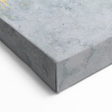 Gold and Teal Abstract Art - Modern Brush Strokes Canvas Print