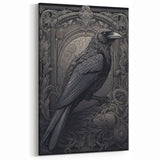Majestic Raven Wall Art - Gothic Raven Print in Elegant Frame