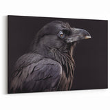 Elegant Raven Portrait - Majestic Crow Wall Art in Dark Tones