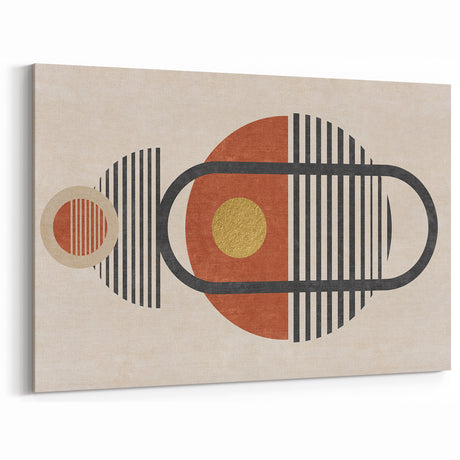 Geometric Abstract Line Art - Modern Shapes Canvas Print