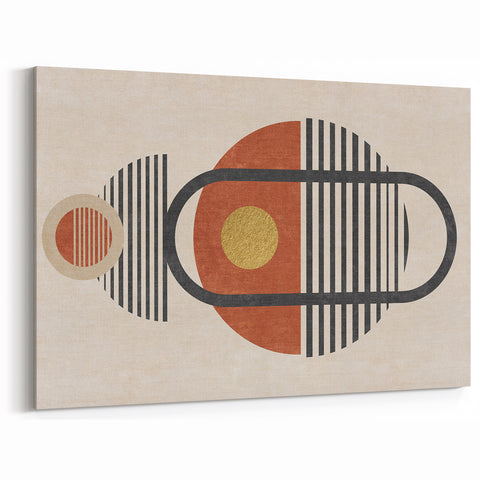Geometric Abstract Line Art - Modern Shapes Canvas Print