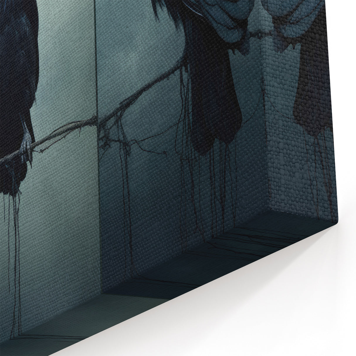 Gothic Raven Triptych - Mysterious Crow Wall Art in Dark Tones
