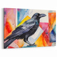 Colorful Raven Art - Vibrant Crow Watercolor Print