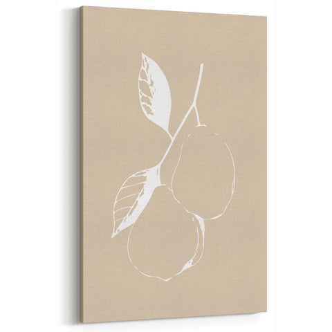 Minimalist Fruit Silhouette - Modern Simple Abstract Wall Art Decor