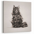 Cute Cat Wall Art - Cat Print - Framed Cat Canvas Decor - Cat Art Print