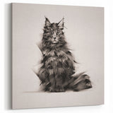 Cute Cat Wall Art - Cat Print - Framed Cat Canvas Decor - Cat Art Print