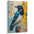Textured Raven Art - Bold Crow Painting with Rich Colors