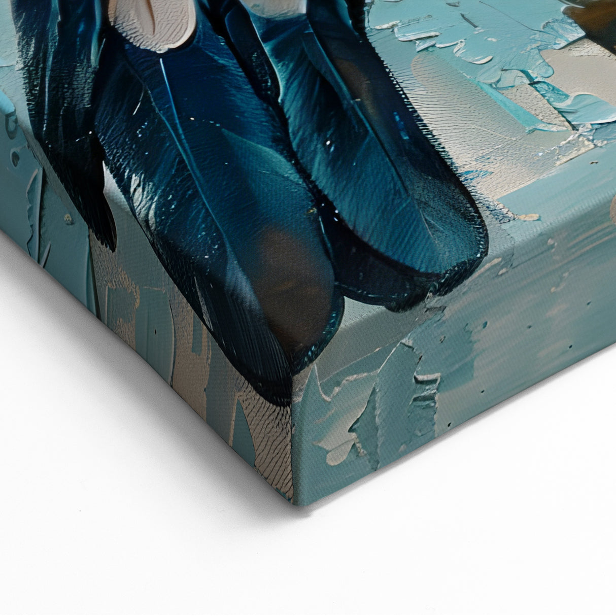 Textured Raven Art - Bold Crow Painting with Rich Colors