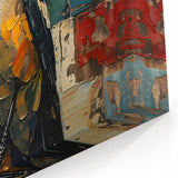 Abstract Raven Art - Rustic Crow Painting with Rich Textures