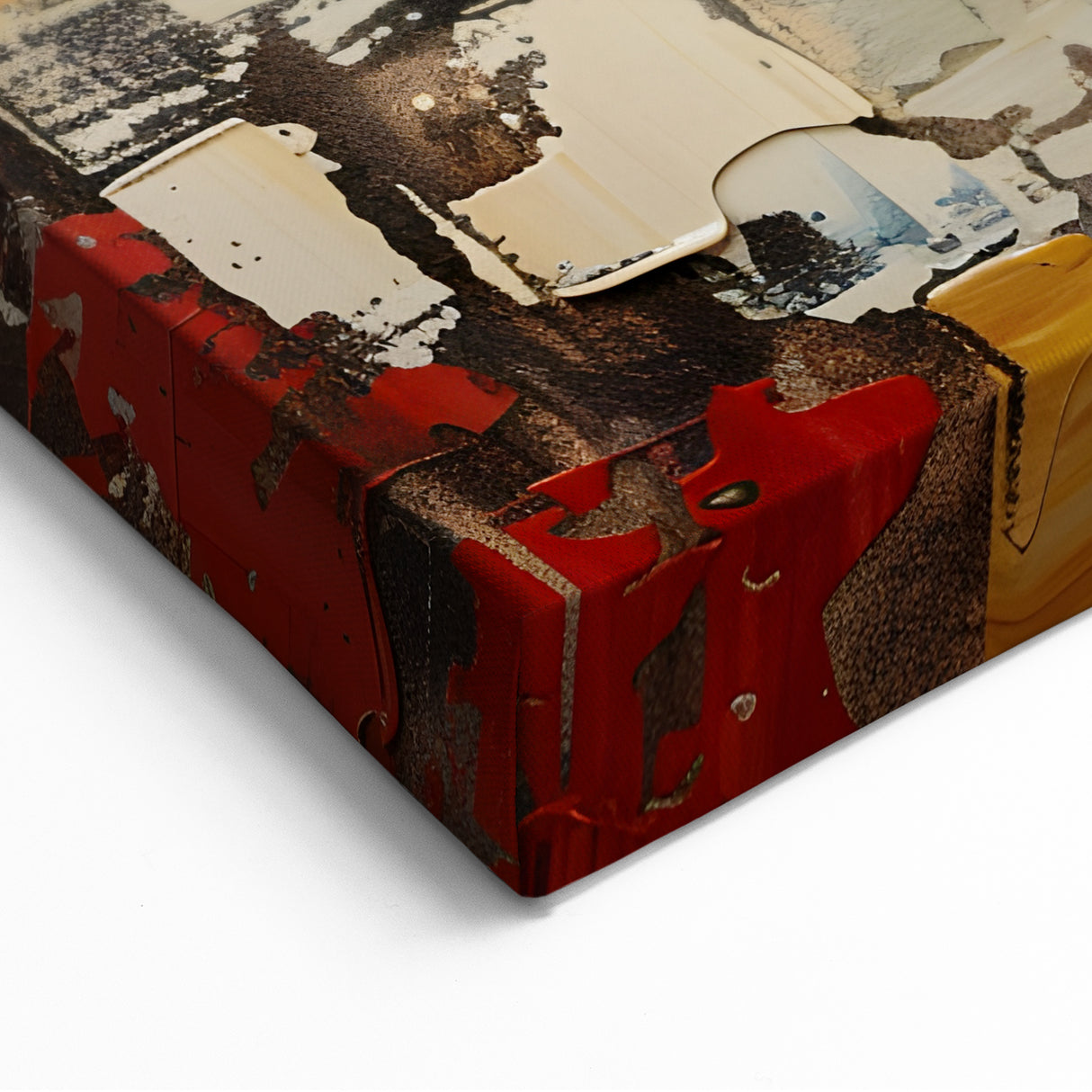 Abstract Raven Art - Rustic Crow Painting with Rich Textures