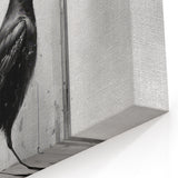 Gothic Raven Art - Crow in Glass Dome with Dark Drips