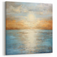 Abstract Scenery Canvas | Serene Sunlit Ocean Horizon Art Print