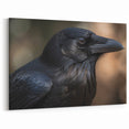 Raven Close-Up Art - Intense Crow Portrait with Fine Detail