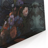 Floral Raven Art - Crow Surrounded by Vibrant Flowers