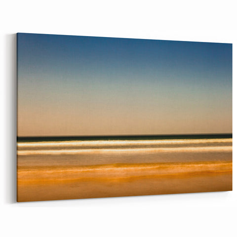 Contemporary Landscape Wall Art | Minimalist Beach Horizon Canvas