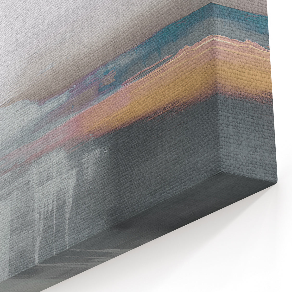 Soft Pastel and Grey Abstract Strokes and Lines Art