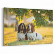 Charming Basset Hound Duo Wall Art - Basset Hound Print for Home Decor