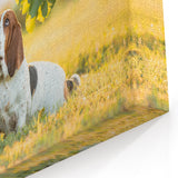 Charming Basset Hound Duo Wall Art - Basset Hound Print for Home Decor