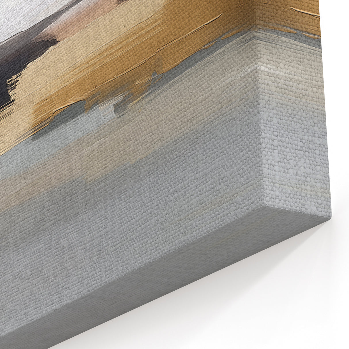 Bold Black and Beige Abstract Strokes and Lines Art