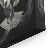Majestic Doves Wall Art - Stunning Black and White Dove Canvas Decor