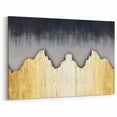 Elegant Gold and Black Abstract Strokes and Lines Art
