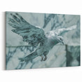 Elegant Dove Wall Art - Marble-Inspired Dove Canvas for Refined Decor