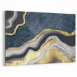Navy and Gold Marble Abstract Strokes and Lines Art