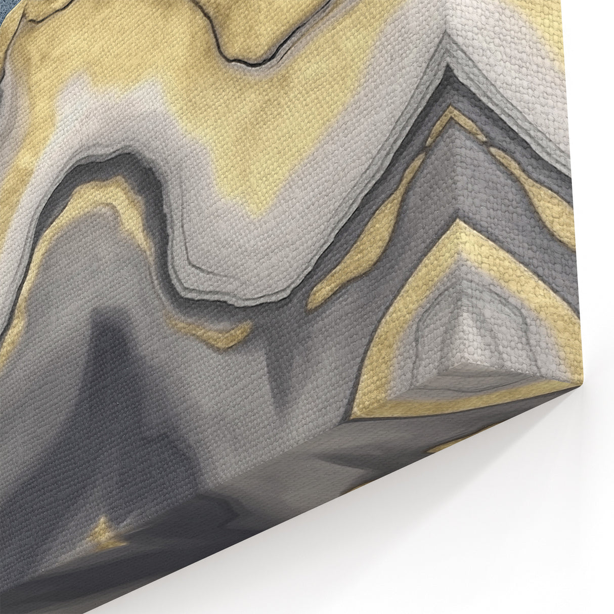 Navy, Gold, and Marble Abstract Geometric Art