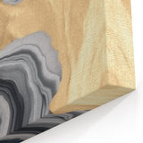 Luxurious Navy and Gold Marble Abstract Art