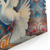 Harmony Dove Wall Art - Vibrant Dove Canvas for Dynamic Decor